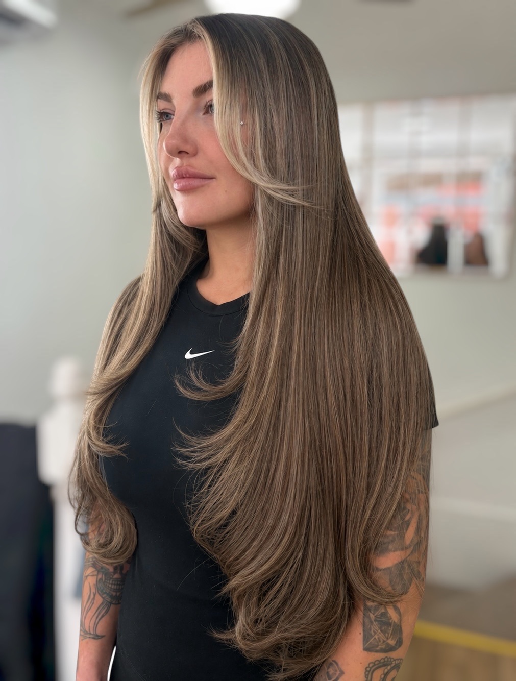 After — hair extensions transformation 9