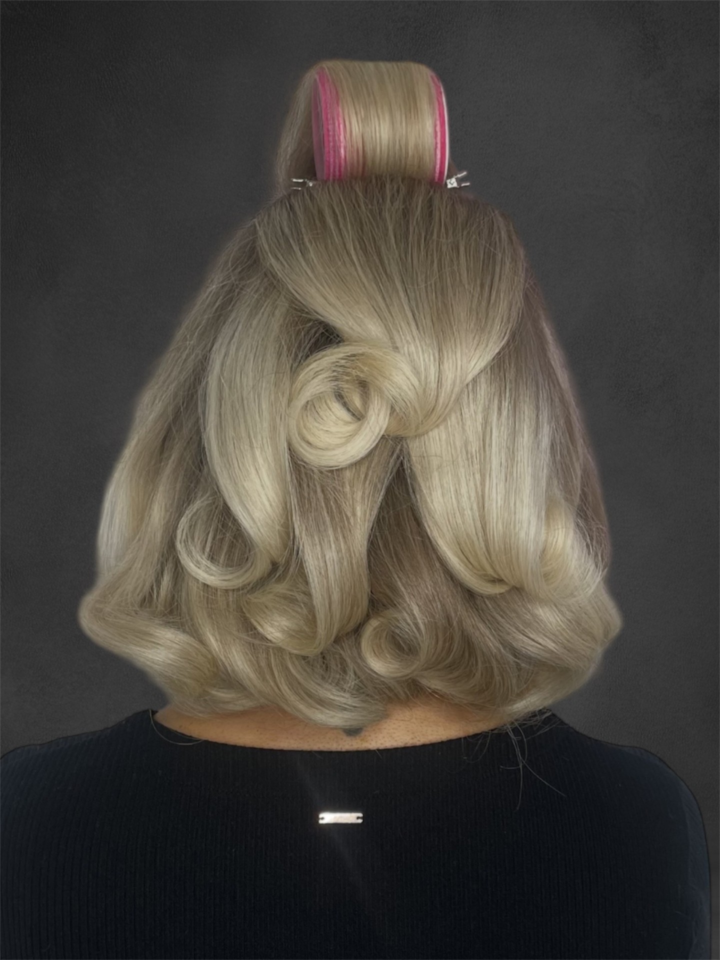 Finished blow-dry style 1
