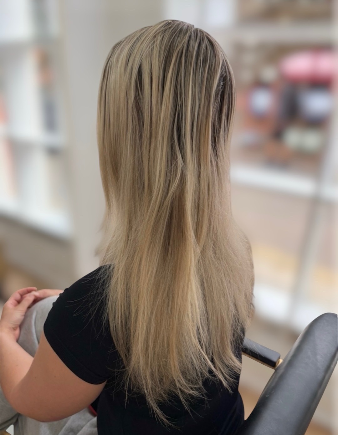 Before — hair extensions transformation 6
